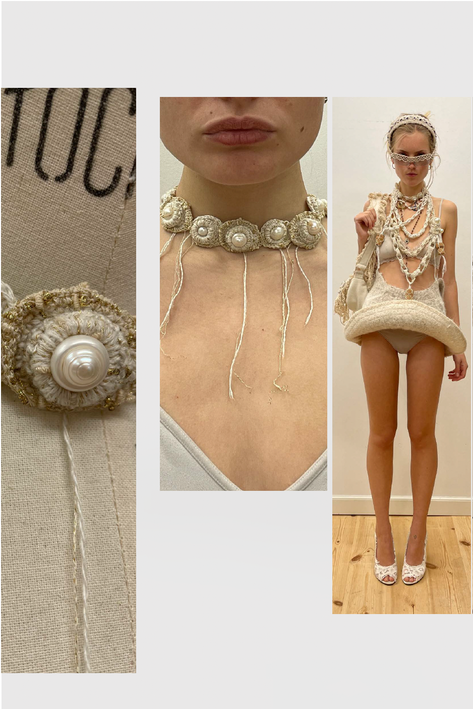 'A train of pearls' Necklace